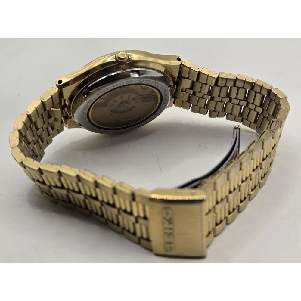 1990 Seiko Quartz AGS (Kinetic) 7M22-6A00 Vintage 35mm Watch. NEW CAPACITOR.